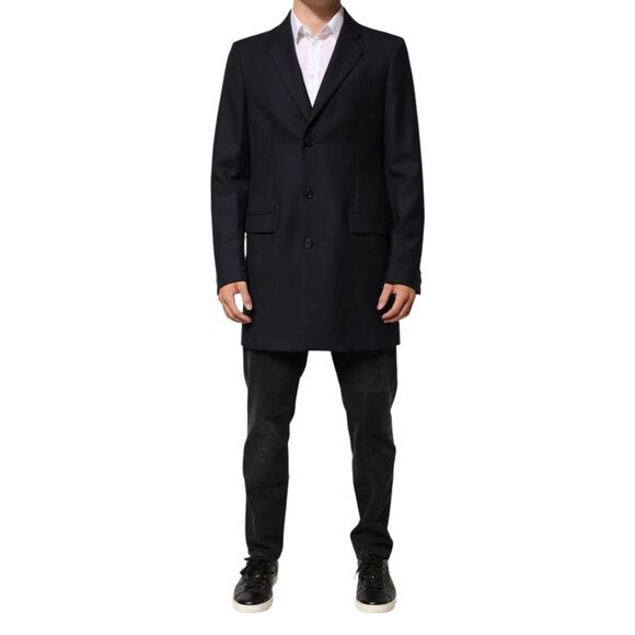 Dolce & Gabbana Dark Blue Wool Men Jacket Coat Blazer Men's Suit